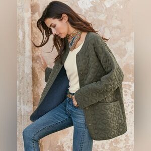 Peruvian Connection Battersea Quilted Jacket Knit XL